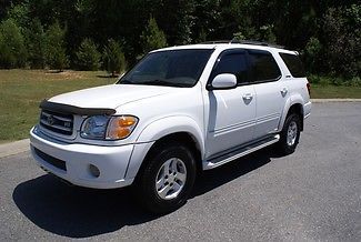 2001 toyota sequoia limited 4x4 wht/tan looks runs ,drives great no reserve