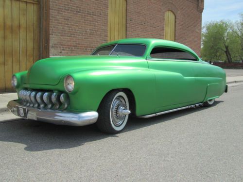 1949 mercury chopped and channeled and bagged slammed lead sled flame throwers