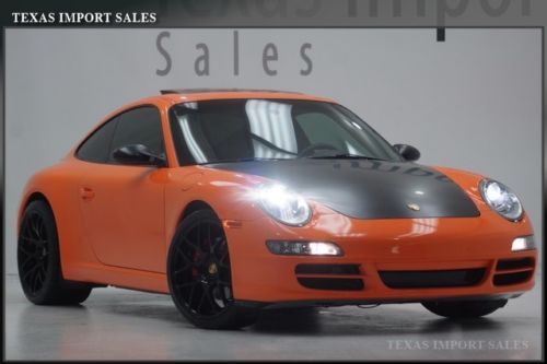 2007 carrera s coupe 24k miles,navigation,bose,6-speed,orange/black wrap,finance
