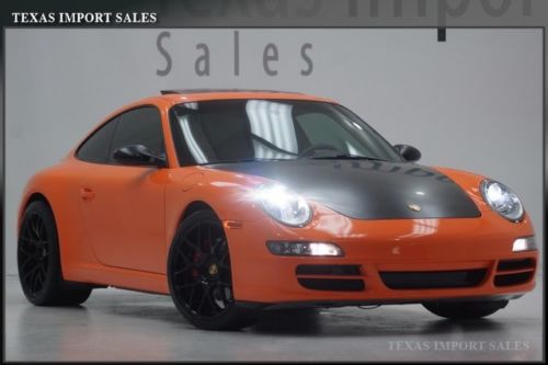 2007 carrera s coupe 24k miles,navigation,bose,6-speed,orange/black wrap,finance