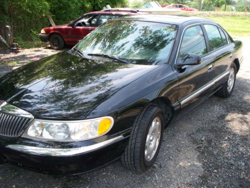 1998 lincoln continental -38,000 original mi !,intech v8, black with chrome trim