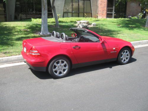 1998 mercedes slk 230 convertible beautiful red only 91k miles california car