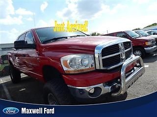 06 ram 2500 mega cab 4x4 slt, 5.9l diesel, auto, leather, lifted, wheels/tires!