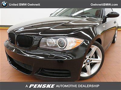 135i 1 series low miles 2 dr coupe manual gasoline 3.0l straight 6 cyl jet black