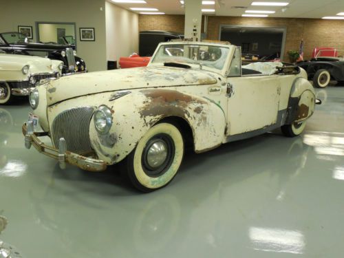 1941 lincoln continental 2dr cabriolet v12 - very rare - no reserve