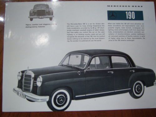 Beautiful 1960 Mercedes Bens 190B Classic Car, US $7,500.00, image 20