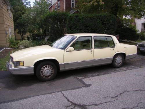 1991 cadillac deville yellow on yellow 82k   1 time listing