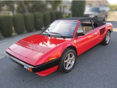 Show condition rosso red 1985 ferrari mondial 2+2 cabriolet low miles