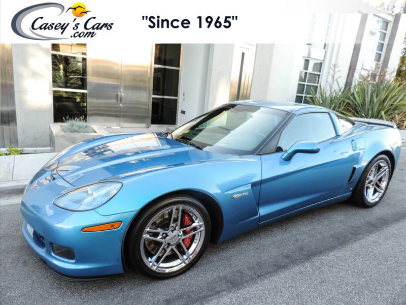 2008 chevrolet corvette z06 jetstream blue 6 speed preferred equip group