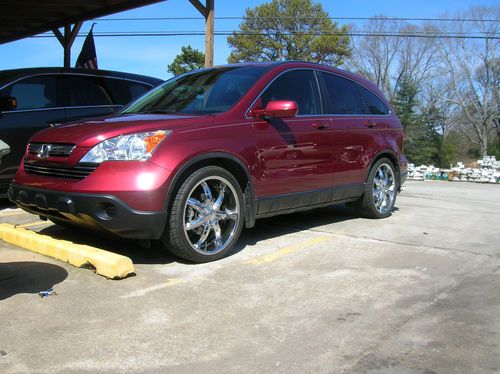 2009 honda cr-v ex-l navi sport utility red 20" rims lowered