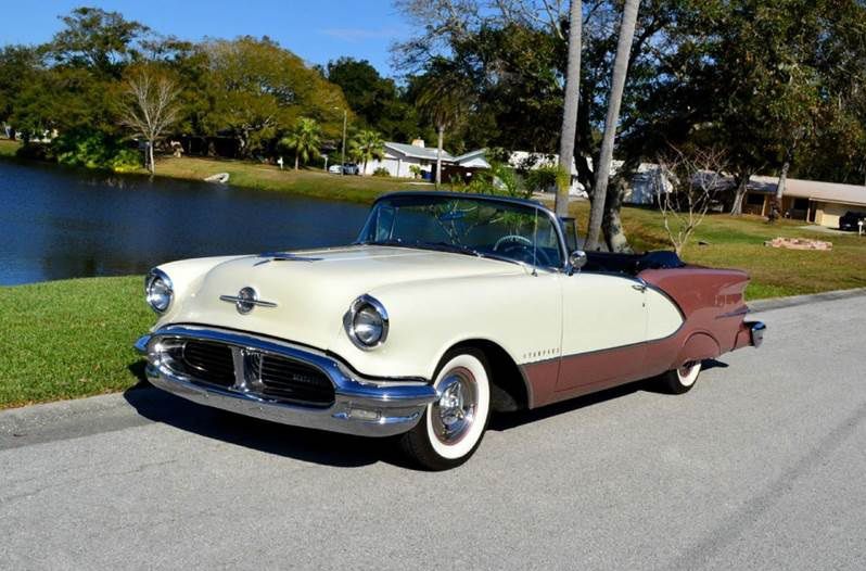 1956 oldsmobile ninety-eight 30,355 miles rose convertible 324 automatic