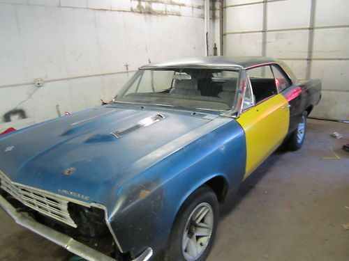 1967 chevelle 2 door hardtop (ss hood) original gold with black interior car