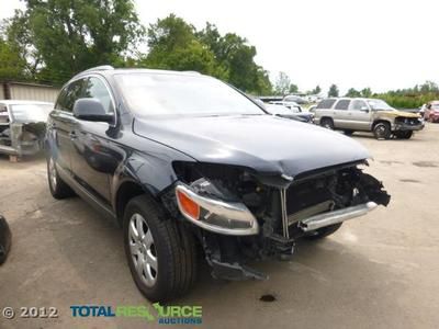 07 audi q7 3rd row moonroof salvage repairable low reserve no airbag damage awd