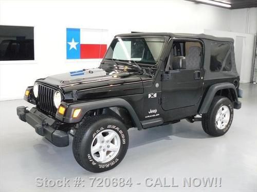 2004 jeep wrangler x 2dr convertible 4x4 5spd only 42k! texas direct auto