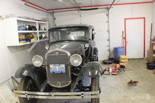 1931 model a ford slanted windows