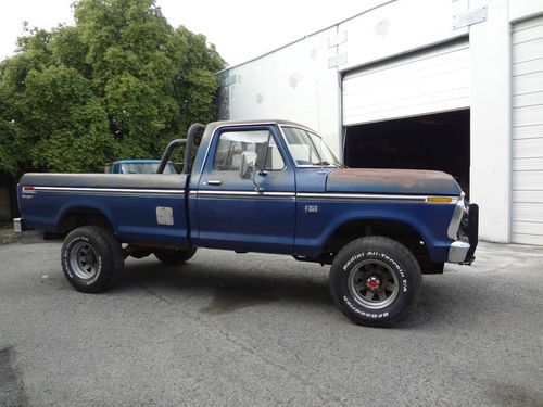 1976 ford f250 4x4 highboy big block v8 4spd manual original paint custom built