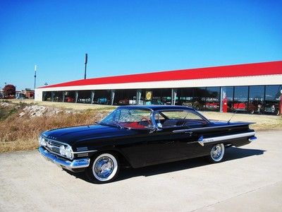 1960 chevy impala!! 348/4-speed!! tri-power!! black/red!! restored!! nice!!