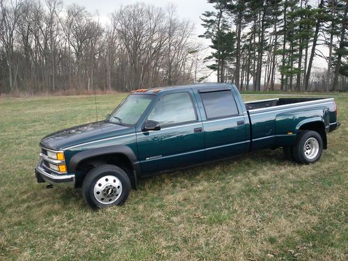 2000 chevy 3500 dually pickup truck k30 crew cab 4x4 loaded!! super clean!!!