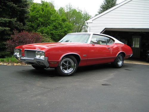 1970 oldsmobile 442 455ci turbo 400 3:23 differential red/pearl 69k orig miles