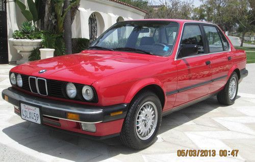 1988 bmw 325i red auto 4 door 105k miles looks+runs+drives excellent must see