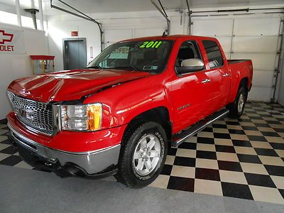 2011 gmc sierra crew sle 4x4 26k no reserve salvage rebuildable z71