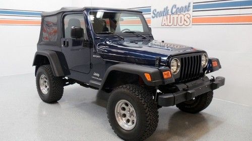 Wrangler sport 4.0l i6 automatic full size spare used warranty we finance