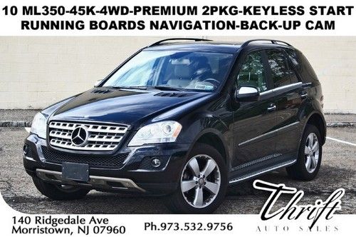 10 ml350-45k-4wd-premium 2pkg-heated seats-navigation-runnig boards