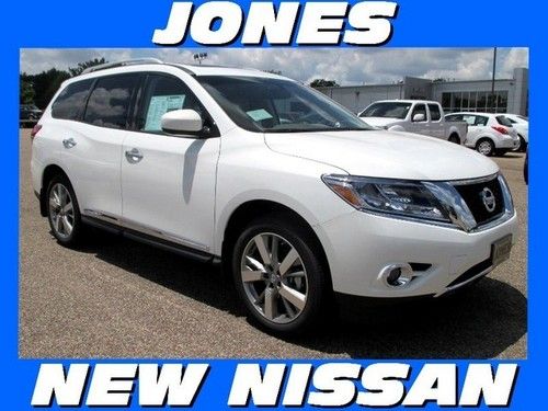 New 2013 nissan pathfinder platinum premium package msrp $43045 white