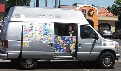 2002 ford econo van ice cream truck, freezer, inventer, candy racks ready to go!