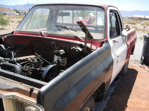 1977 chevrolet c10 short bed project truck rebuilt l6 250 engine