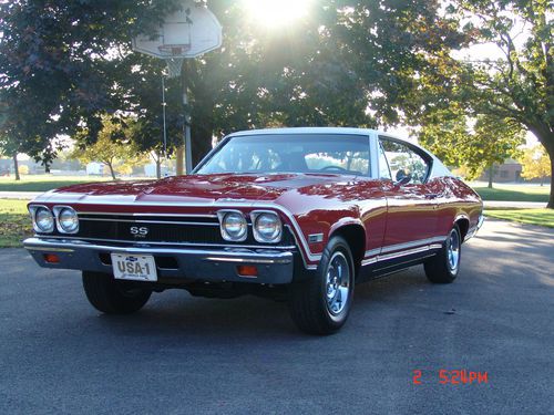 1968 chevelle ss 396-325 hp muncie 4 speed original numbers matching red on red