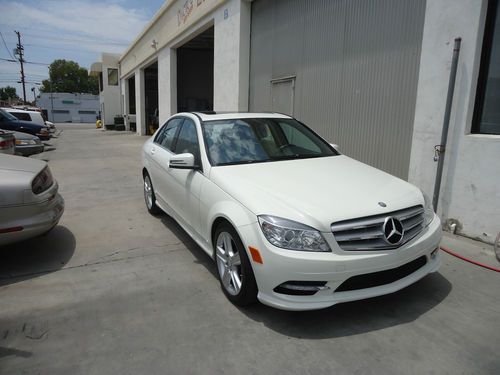 Mercedes benz  2011 white c300 4 door luxury sedan