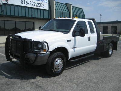 2004 ford f-350 supercab 4x4 flatbed - 4 wheel drive  diesel