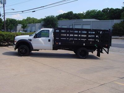Ford f450 4x4 4wd flatbed stake flat bed  diesel liftgate off lease 90 pictures