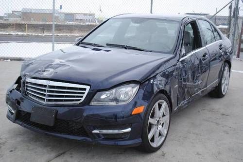 2012 mercedes-benz c250 salvage repairable rebuilder only 16k miles runs!!