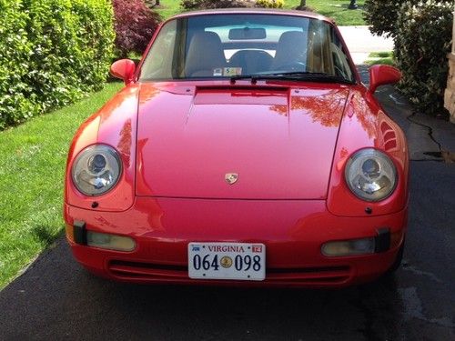 Porsche 1995 993 red and balck convertible