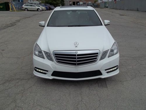 2013 mercedes e350 4matic   salvage   875 miles   59000$ sticker navigation amg