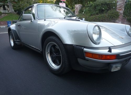 1979 porsche 930 turbo coupe silver on black  documented 27,400 miles 2 owners