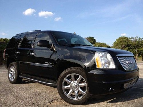 No reserve gmc yukon denali awd 6.2l heated seats chrome wheels dvd great miles