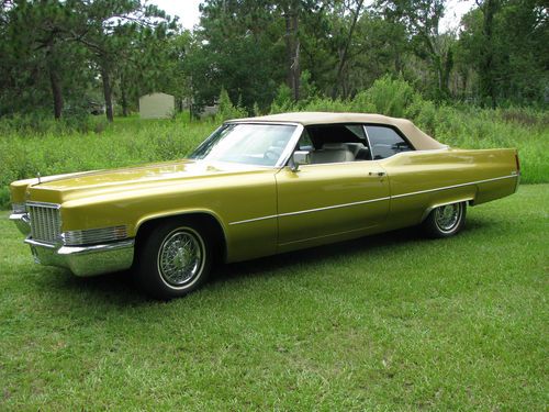 1970 cadillac deville convertible gold mostly original