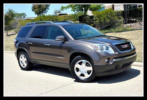 2008 gmc acadia slt rear-dvd sunroof heated leather buckets bose finance