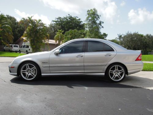 2005 mercedes-benz amg c55 5.5l v8 silver/black nav harmon kardon