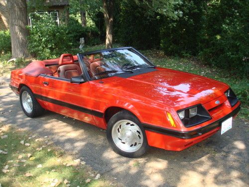 1986 mustang gt convertible 5.0 red clean/new top/paint/clutch etc. no reserve!