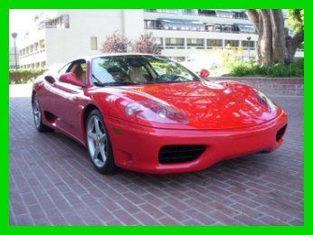 2001 ferrari berlinetta f1 3.6l v8 40v automatic rwd coupe premium leather red