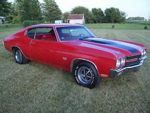 1970  Chevelle SS 396** Red on Red ** 2 build sheets** Cowl Induction**, US $12,900.00, image 21