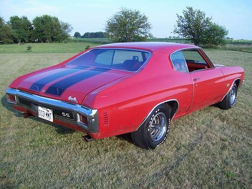 1970  Chevelle SS 396** Red on Red ** 2 build sheets** Cowl Induction**, US $12,900.00, image 22