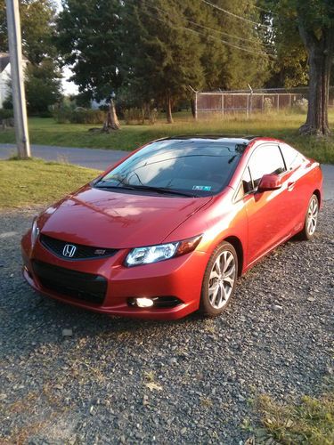 2012 honda civic si sunburst orange 15k miles w/ navigation like new!!