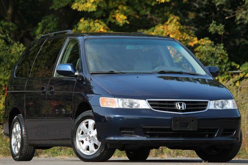 2003 honda odyssey ex-l dvd tv heated leather one owner clean carfax only 92k!