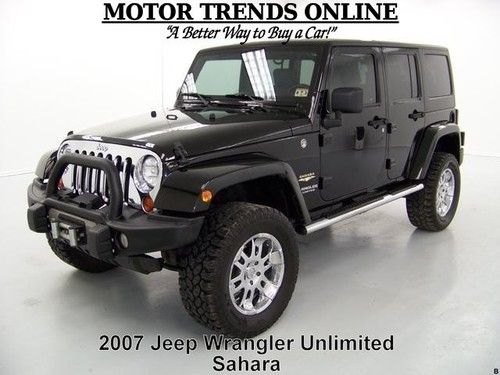 2007 4x4 hardtop ultd sahara navigation winch chrome wheels jeep wrangler 77k