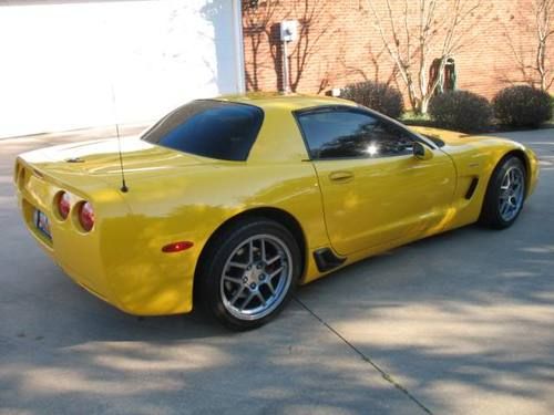 2001 chevrolet corvette z06 yellow coupe 2-door 5.7l ls6 385hp